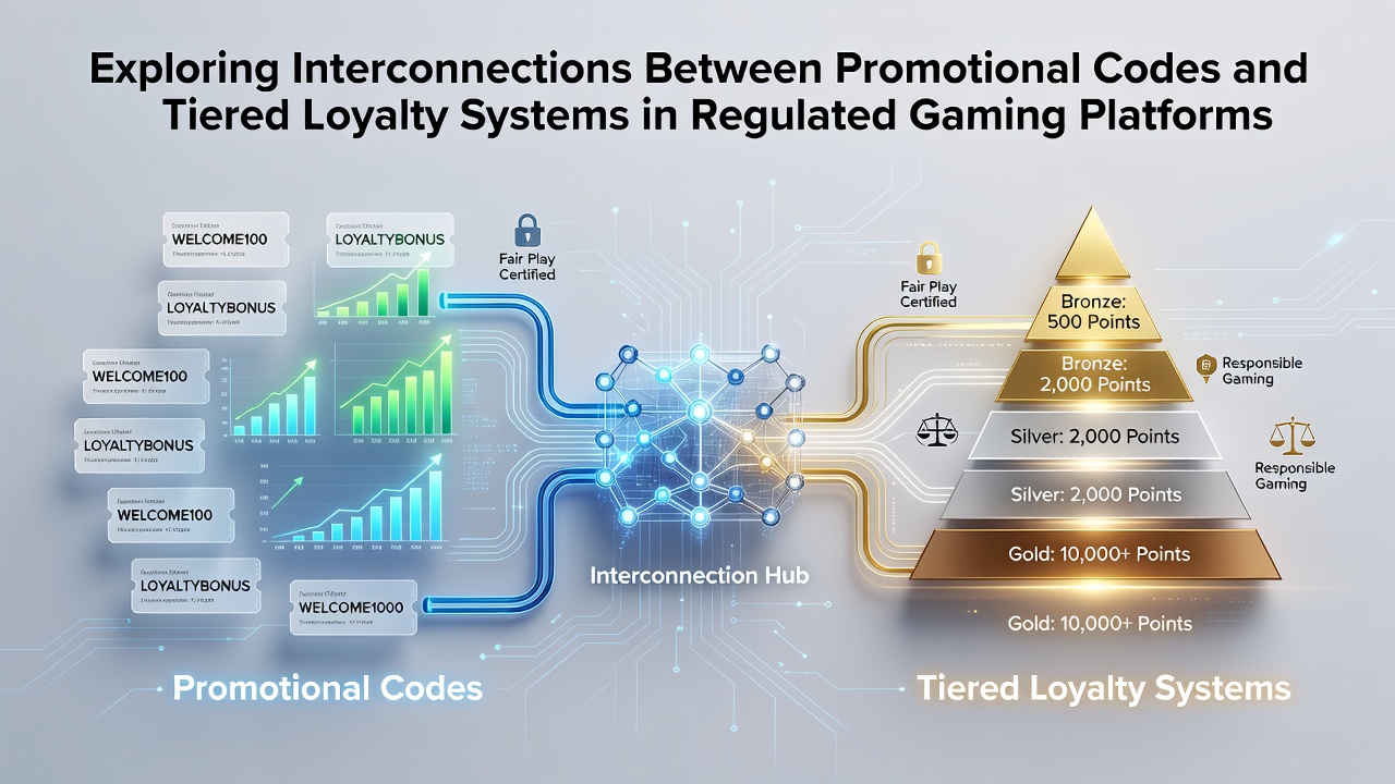 Illustration der Verknüpfung von Aktionscodes und gestaffelten Treueebenen in regulierten Gaming-Plattformen